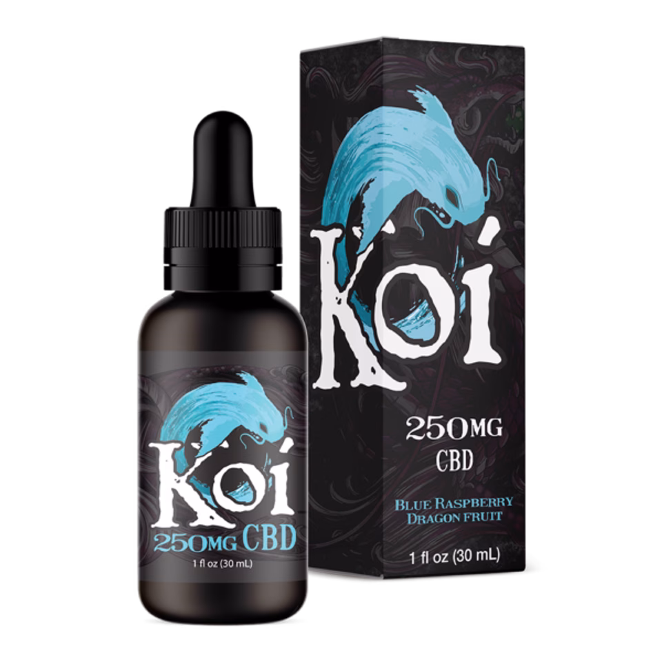 Koi-CBD-Vape-Tincture-Blue-Rraspberry-Dragon-Fruit-250mg