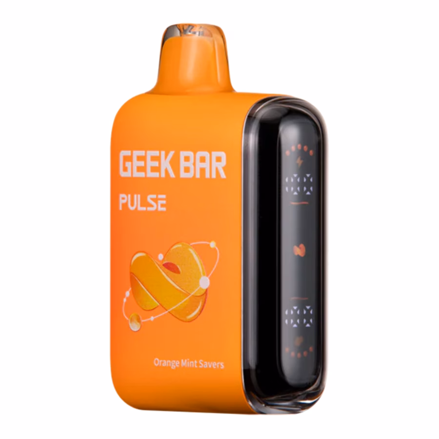 Geek Bar Pulse 15K Orange Mint Savers disposable vape