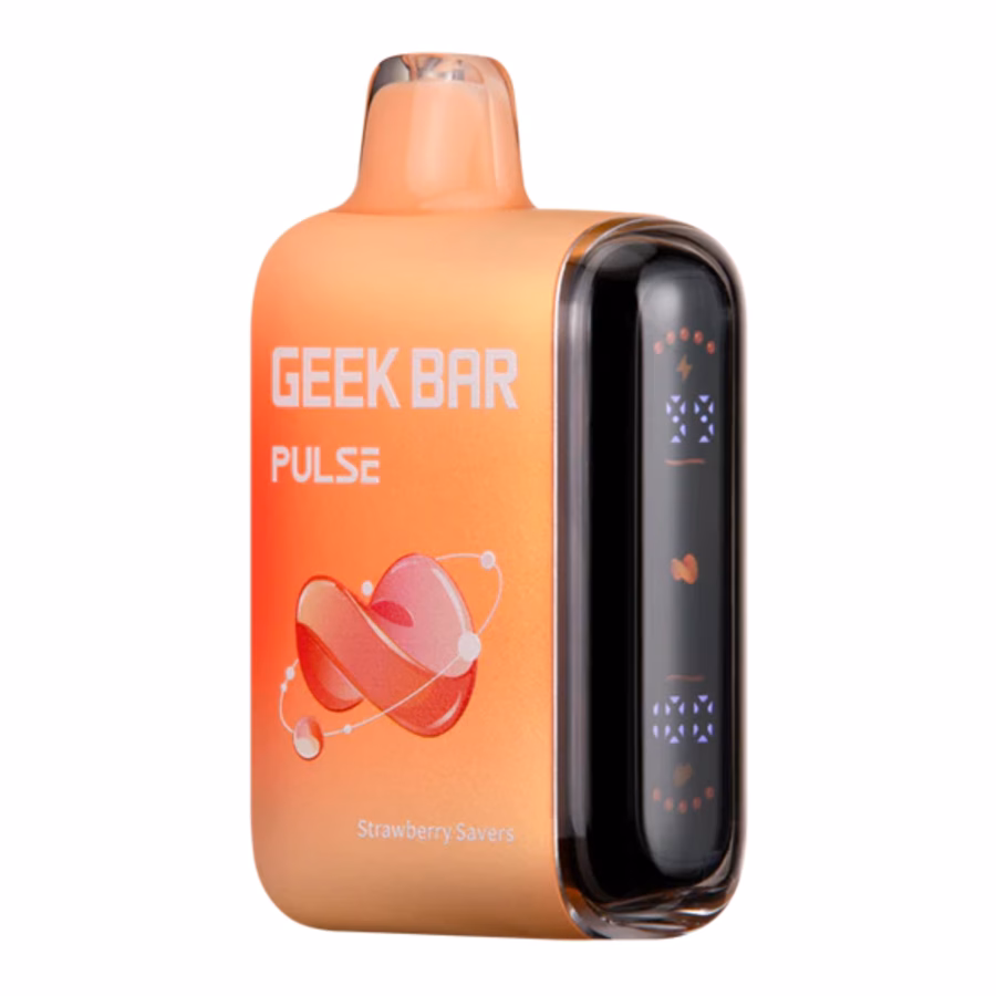 Geek Bar Pulse 15K Strawberry Savers disposable vape