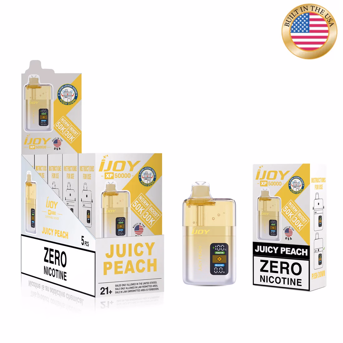 iJoy XP50K Zero Nicotine disposable vape with box